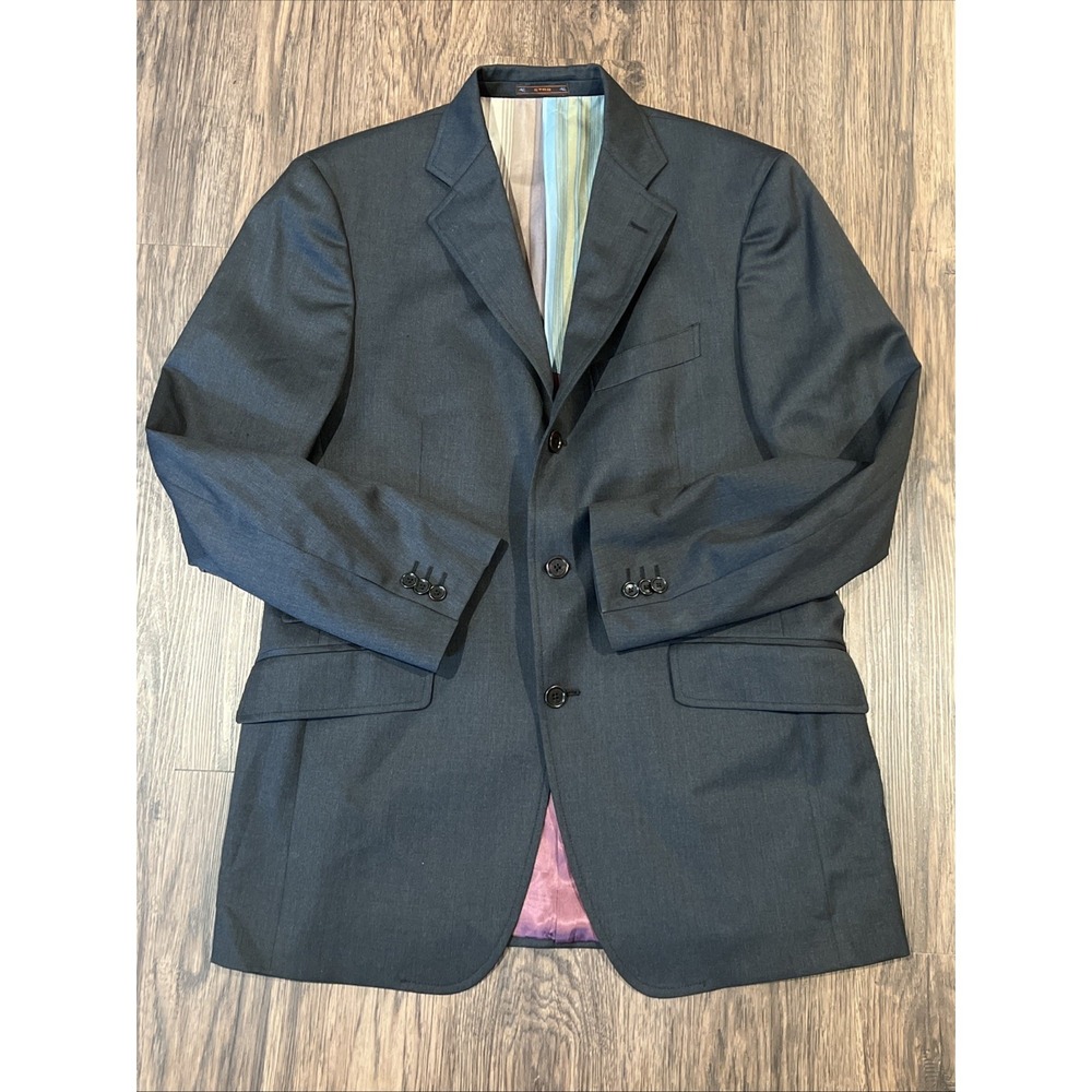 Etro Milano Blazer Color Dark Gray Made in Italy Size 50 READ